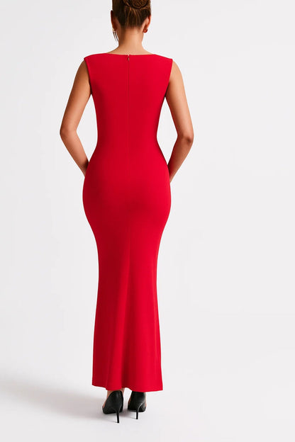 Langes Abendkleid | Figurbetont | Breite Träger