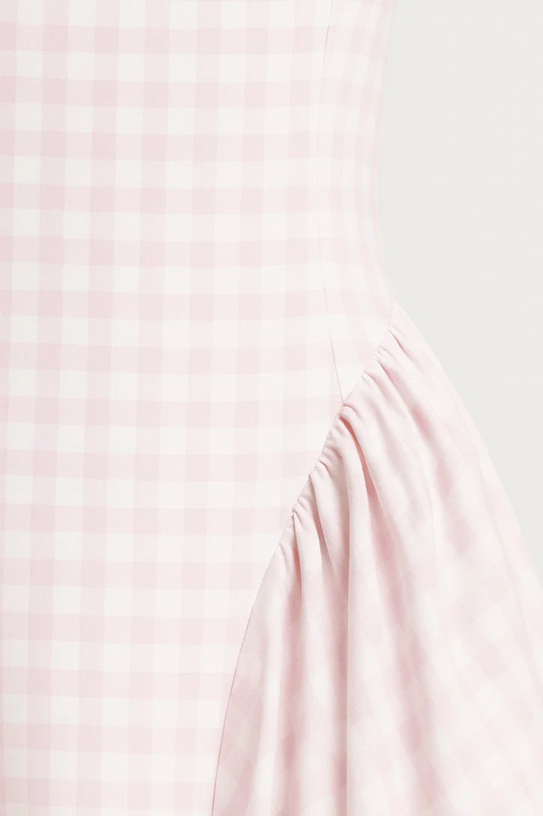 Langes Kleid | Trägerform | Kariertes Muster