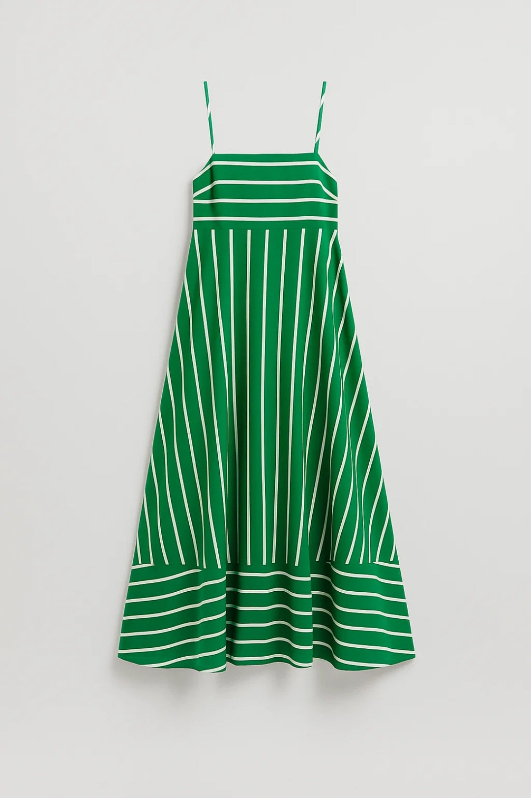 Langes Kleid | Trägerkleid mit Streifen | Sommerliche Eleganz