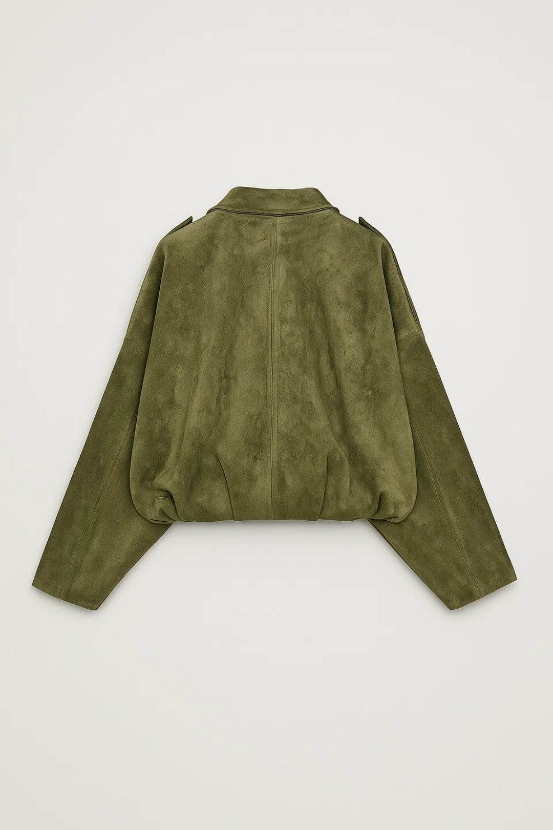 Locker geschnittene Jacke | Stehkragen und verdeckte Knopfleiste | Schlichte Eleganz