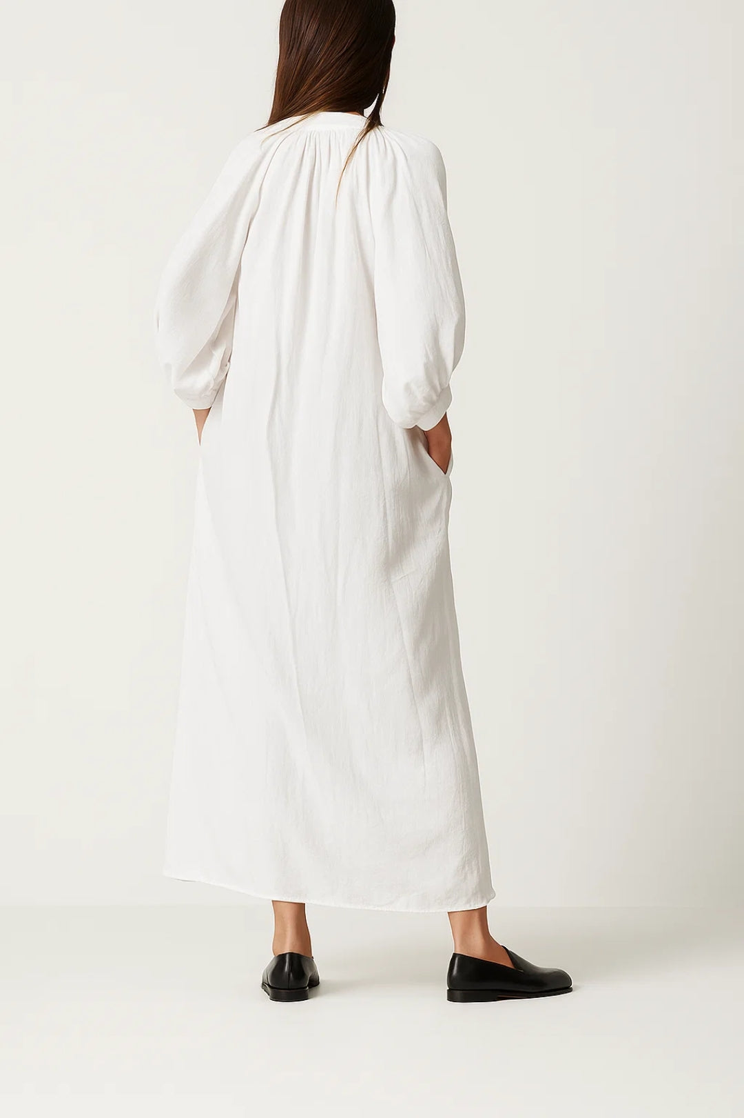 Maxi Kleid | Langarm mit Knopfleiste | Lässige Eleganz