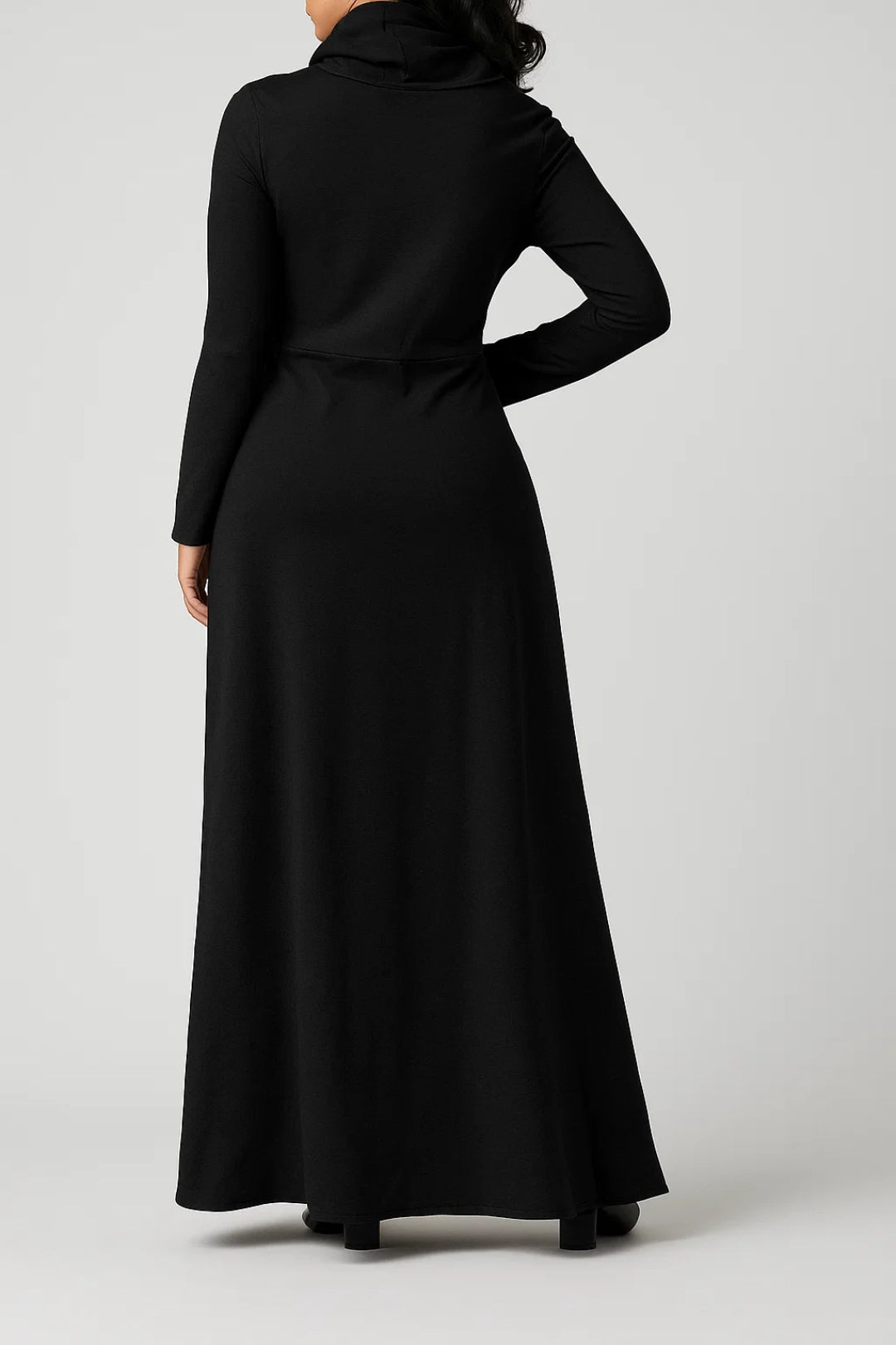 Maxi Kleid | Langarm mit Rollkragen | Schlichte Raffinesse