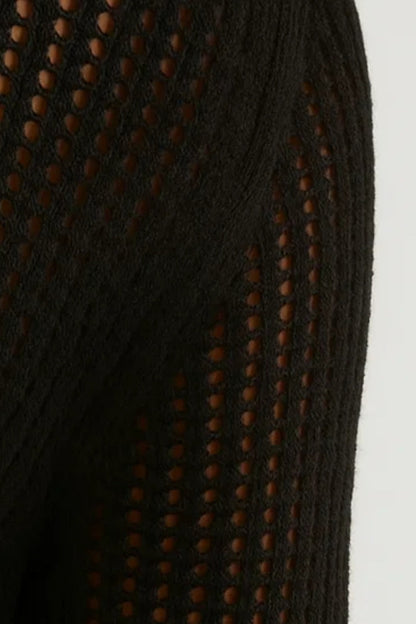 Maxi Kleid | Langarm mit Strukturmuster | Moderne Raffinesse