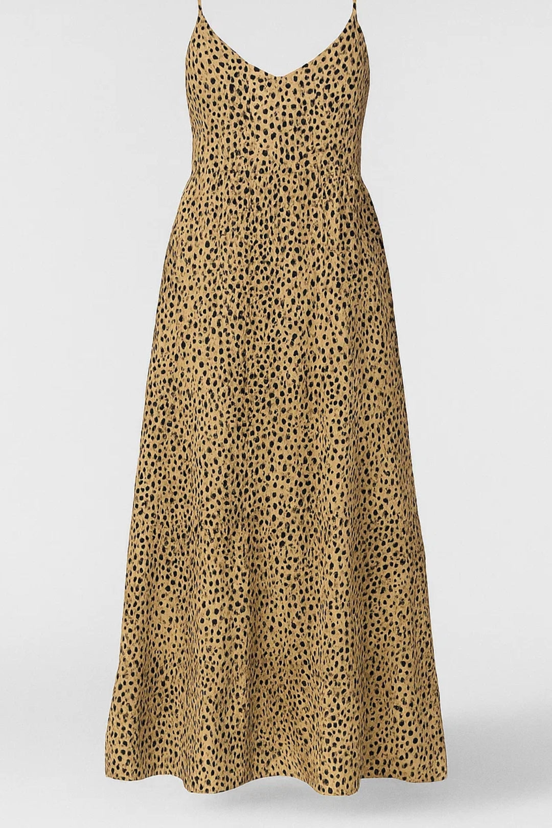 Maxi Kleid | Spaghettiträger mit Muster | Sommerliche Leichtigkeit