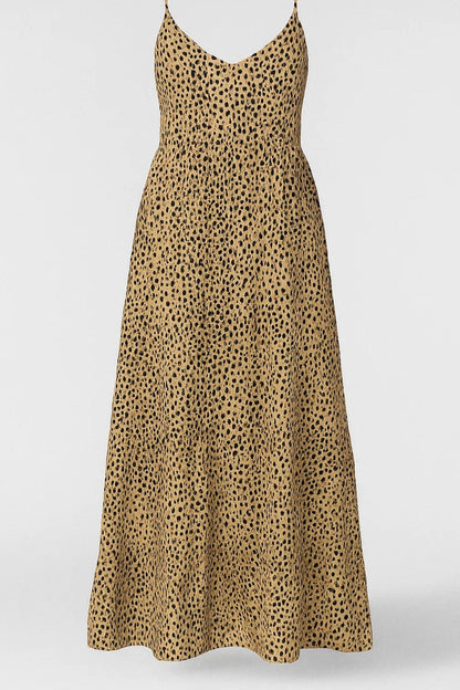 Maxi Kleid | Spaghettiträger mit Muster | Sommerliche Leichtigkeit