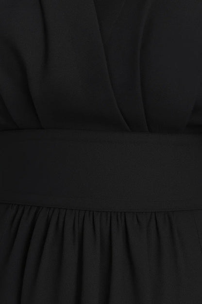 Midi Kleid | Kurzarm mit V-Ausschnitt | Elegante Schlichtheit