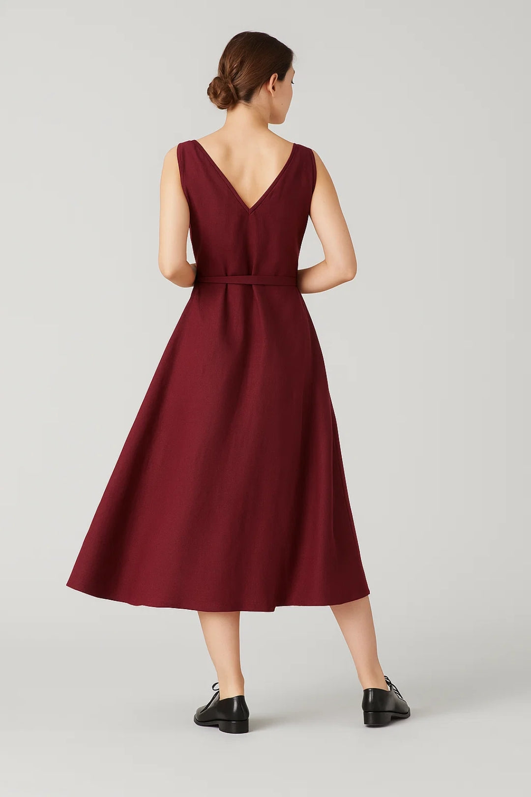 Midi Kleid | Wickeloptik mit Bindegürtel | Feminine Eleganz