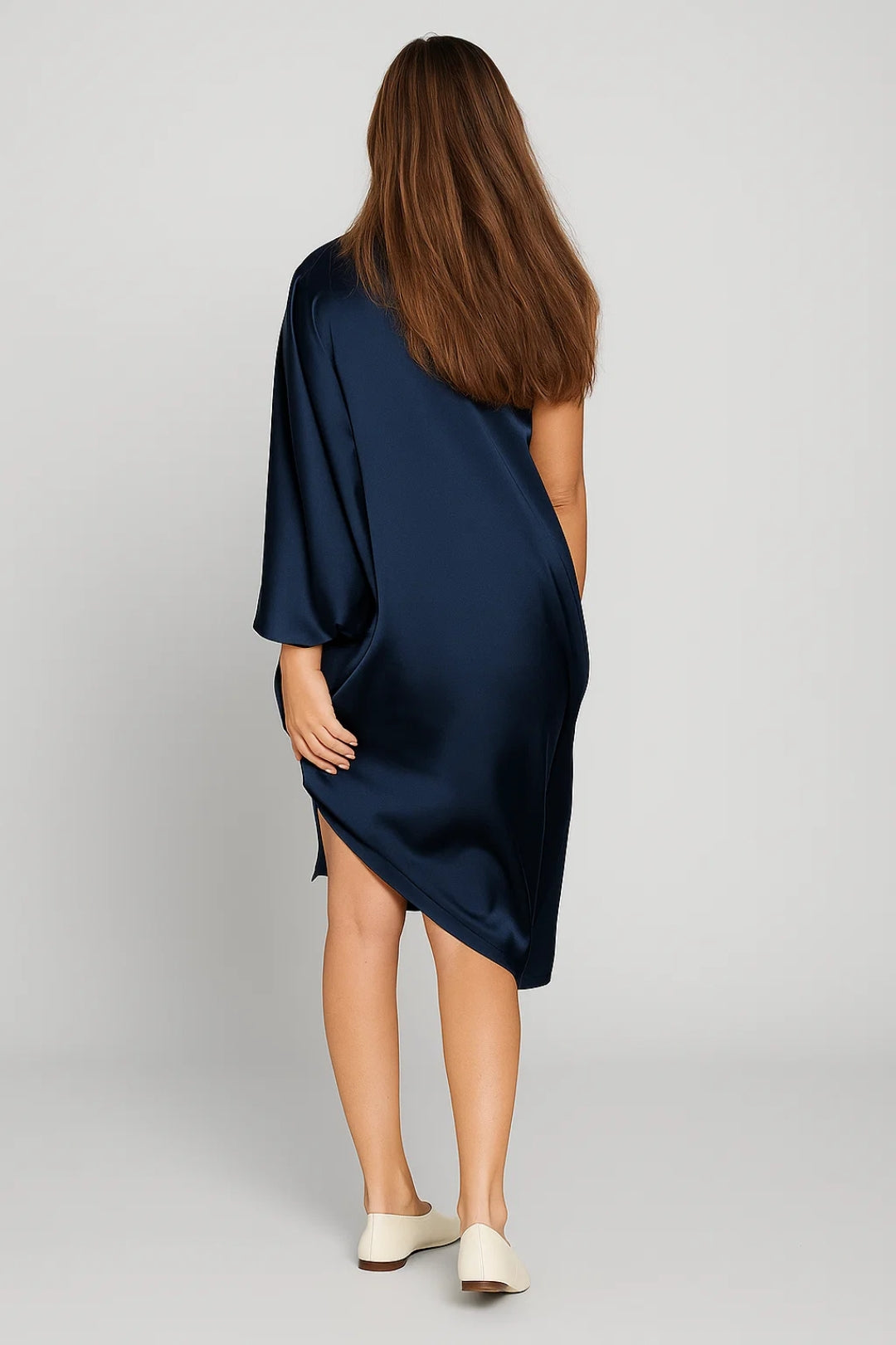 Midikleid | Asymmetrischer Schnitt mit Ein-Schulter-Design | Elegante Raffinesse