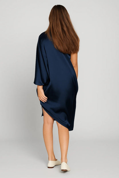 Midikleid | Asymmetrischer Schnitt mit Ein-Schulter-Design | Elegante Raffinesse