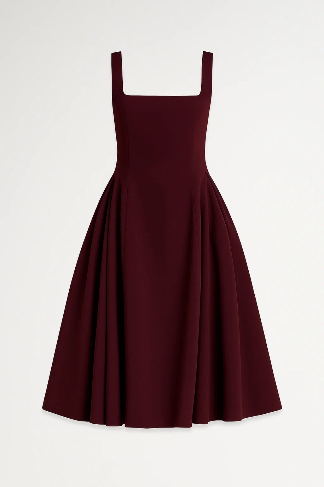 Midikleid | Breite Träger | Ausgestellter Rock