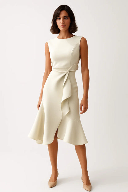 Midikleid | Femininer Schnitt mit Volantdetail | Zeitlose Eleganz