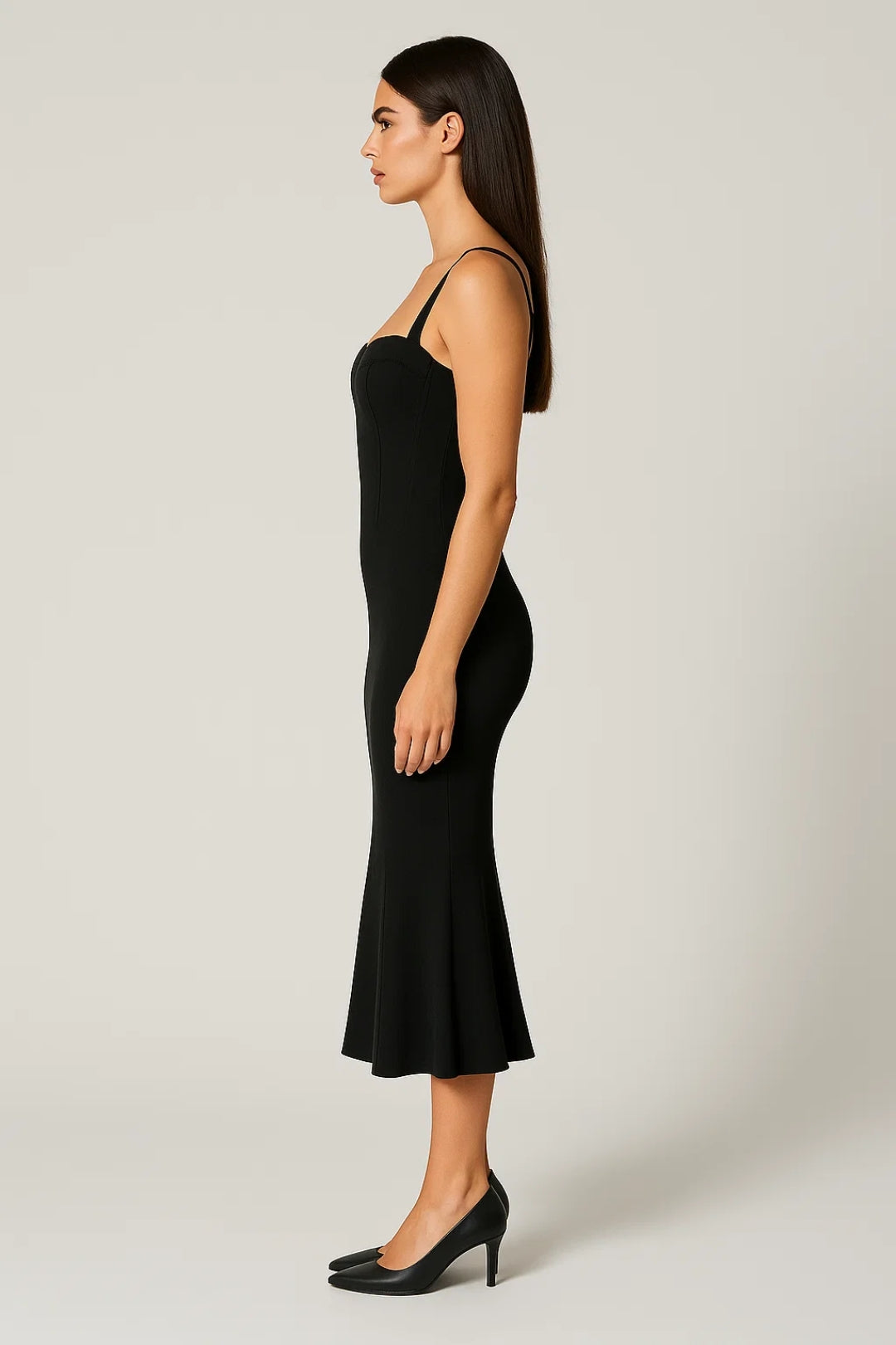 Midikleid | Figurbetont mit Trägern | Klassische Eleganz