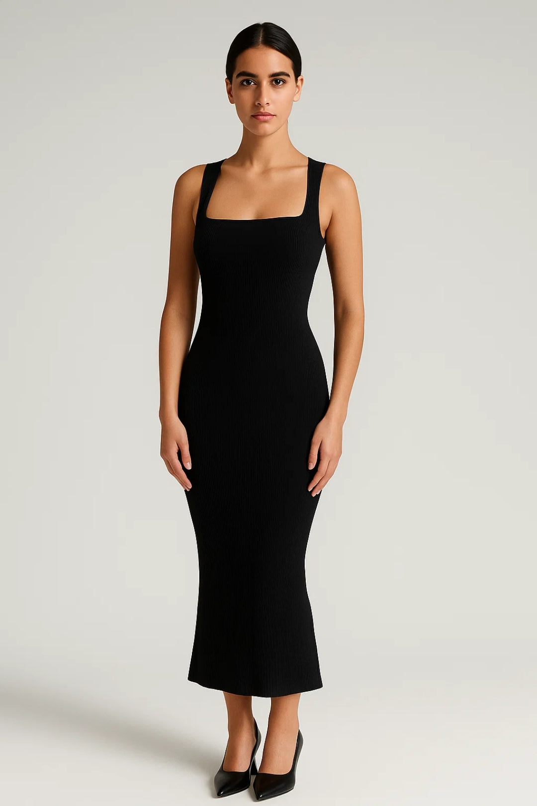 Midikleid | Figurbetonter Schnitt | Zeitlose Schlichtheit