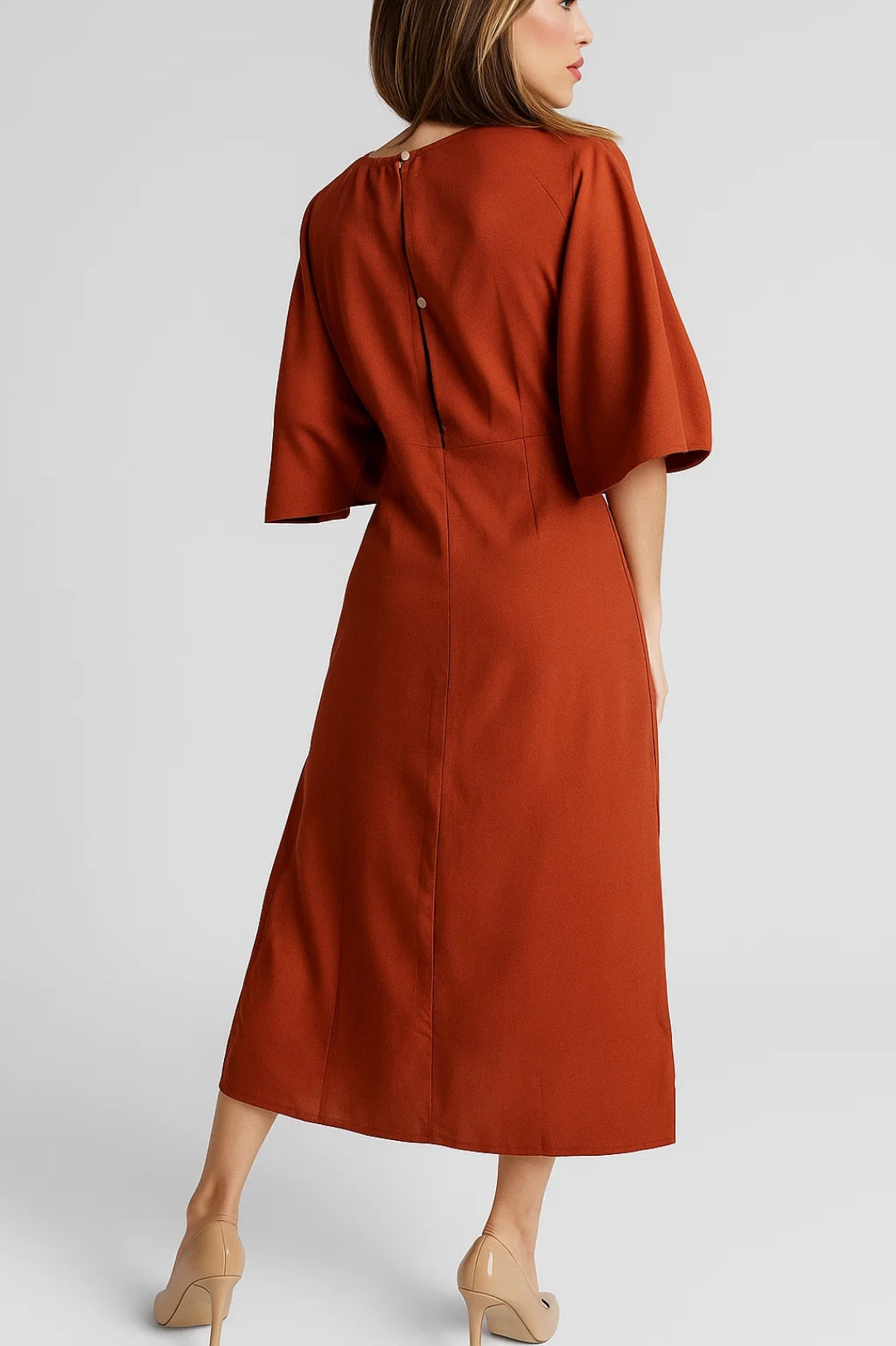 Midikleid | Geknotete Taille | Schlichte Raffinesse