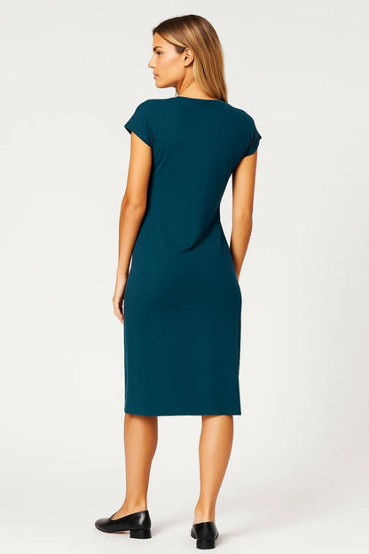 Midikleid | Raffinierte Taillenfalten | Klassische Eleganz