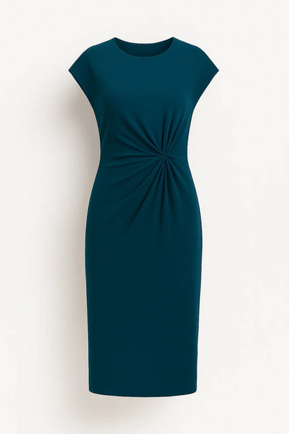 Midikleid | Raffinierte Taillenfalten | Klassische Eleganz