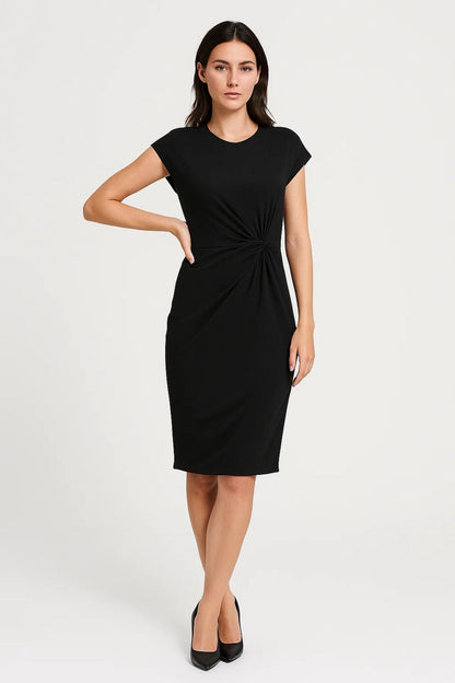 Midikleid | Raffinierte Taillenfalten | Klassische Eleganz