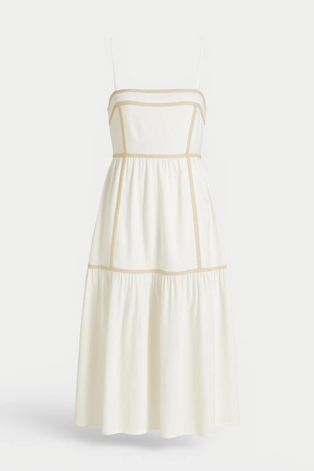 Midikleid | Spaghettiträger | Leicht ausgestellte Form