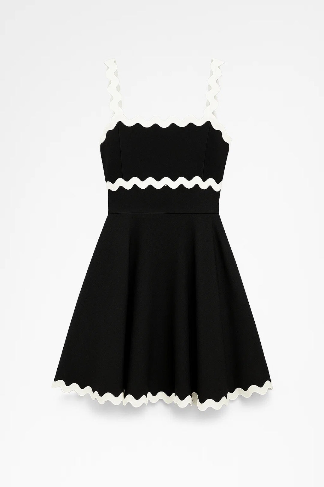 Mini Kleid | Träger mit Zierborten | Verspielte Eleganz