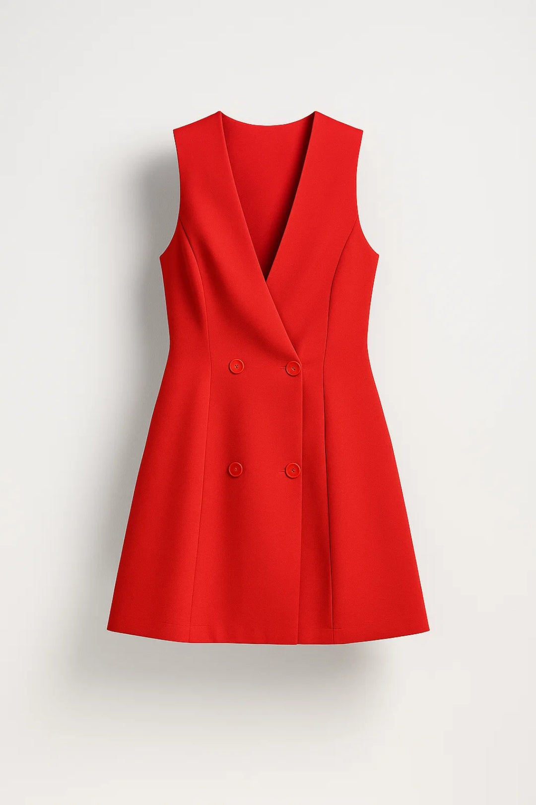 Minikleid ohne Ärmel | Zweireihiger Blazerstil | Modern und Selbstbewusst