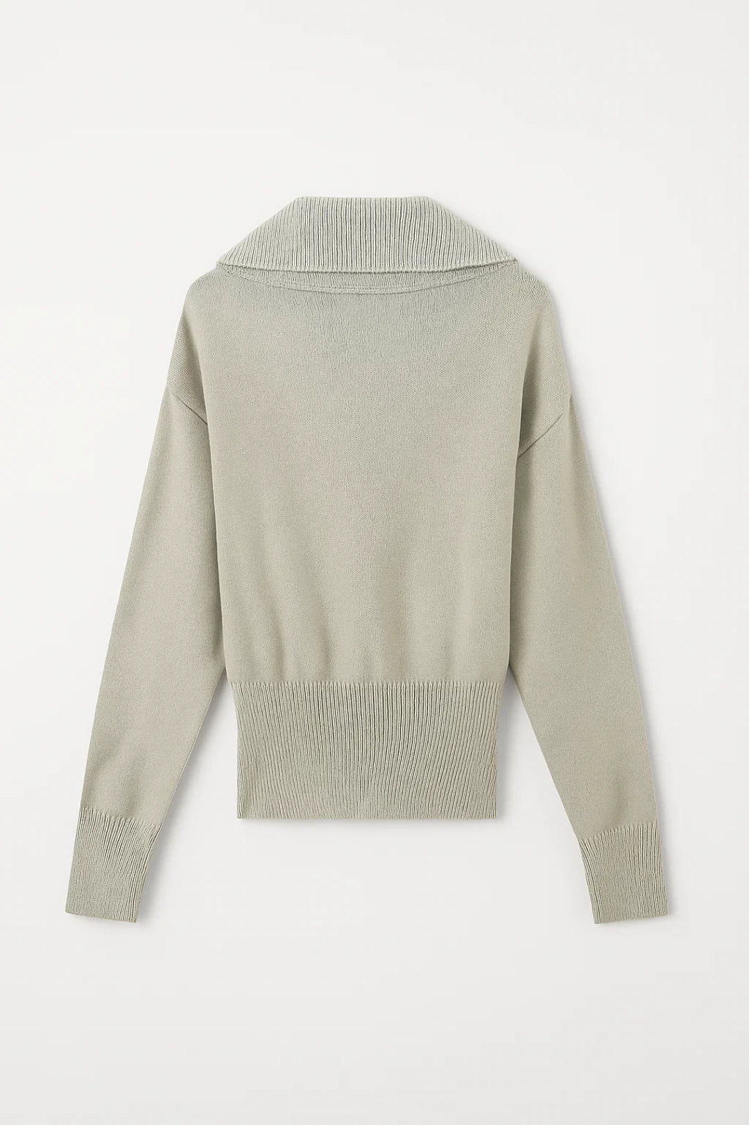 Pullover mit Kragen | Kurze Knopfleiste | Schlichte Eleganz
