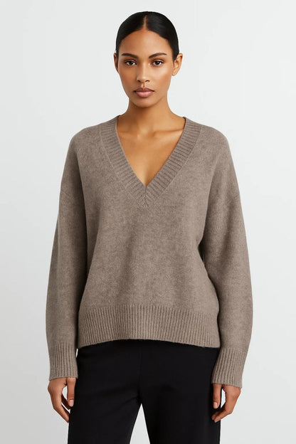 Pullover mit V-Ausschnitt | Lockerer Schnitt | Zeitlose Schlichtheit