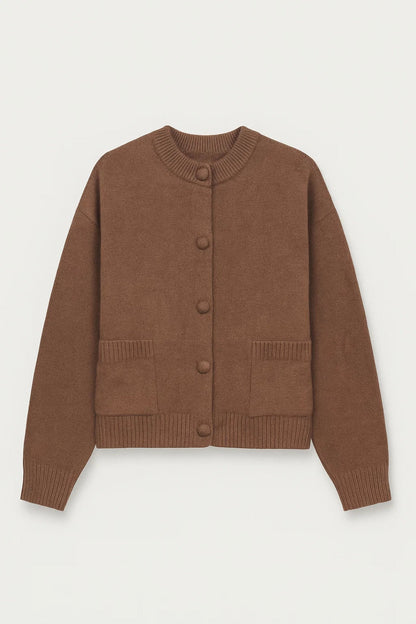 Schlichte Strickjacke | Gerader Schnitt mit Taschen | Zeitlose Schlichtheit