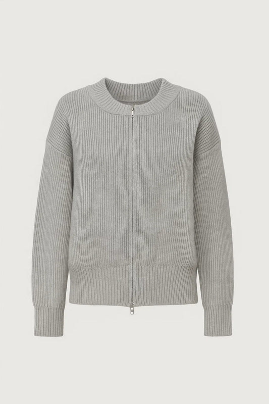 Strickjacke | Mit Reissverschluss | Schlichte Eleganz