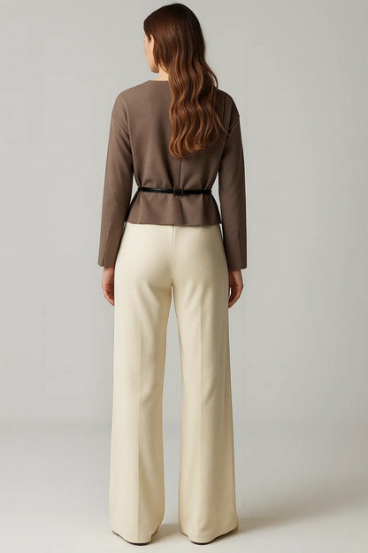 Wickelbluse | Tailliert mit Gürtel | Elegant und Schlicht