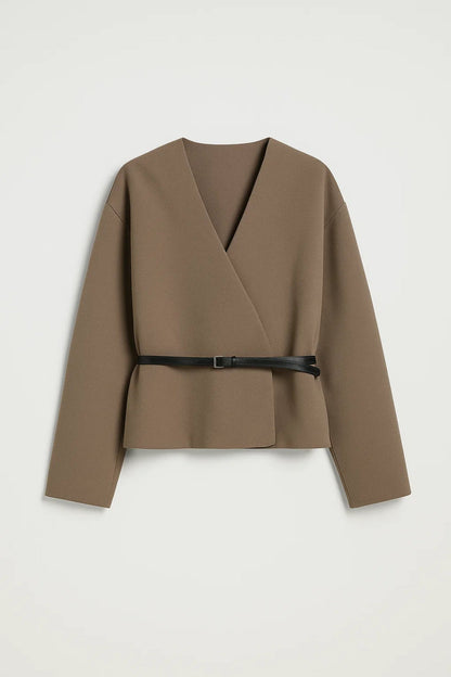 Wickelbluse | Tailliert mit Gürtel | Elegant und Schlicht