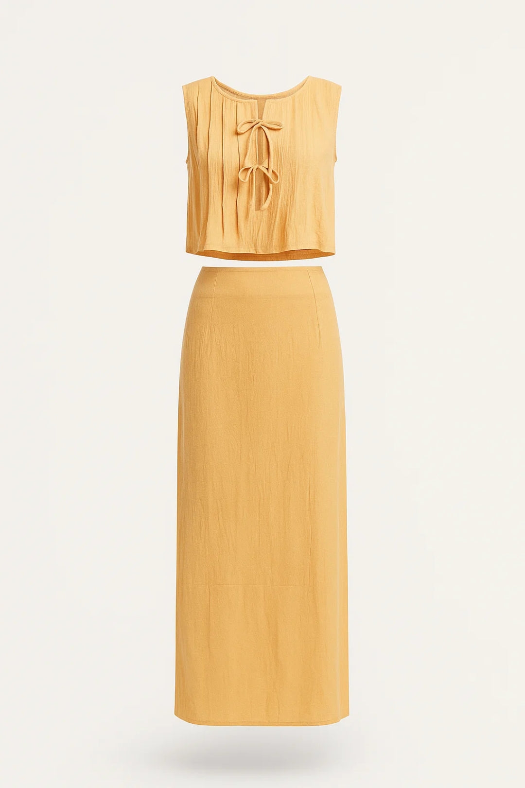 Zweiteilige Set | Ärmelloses Top mit Bindedetail | Sommerliche Leichtigkeit