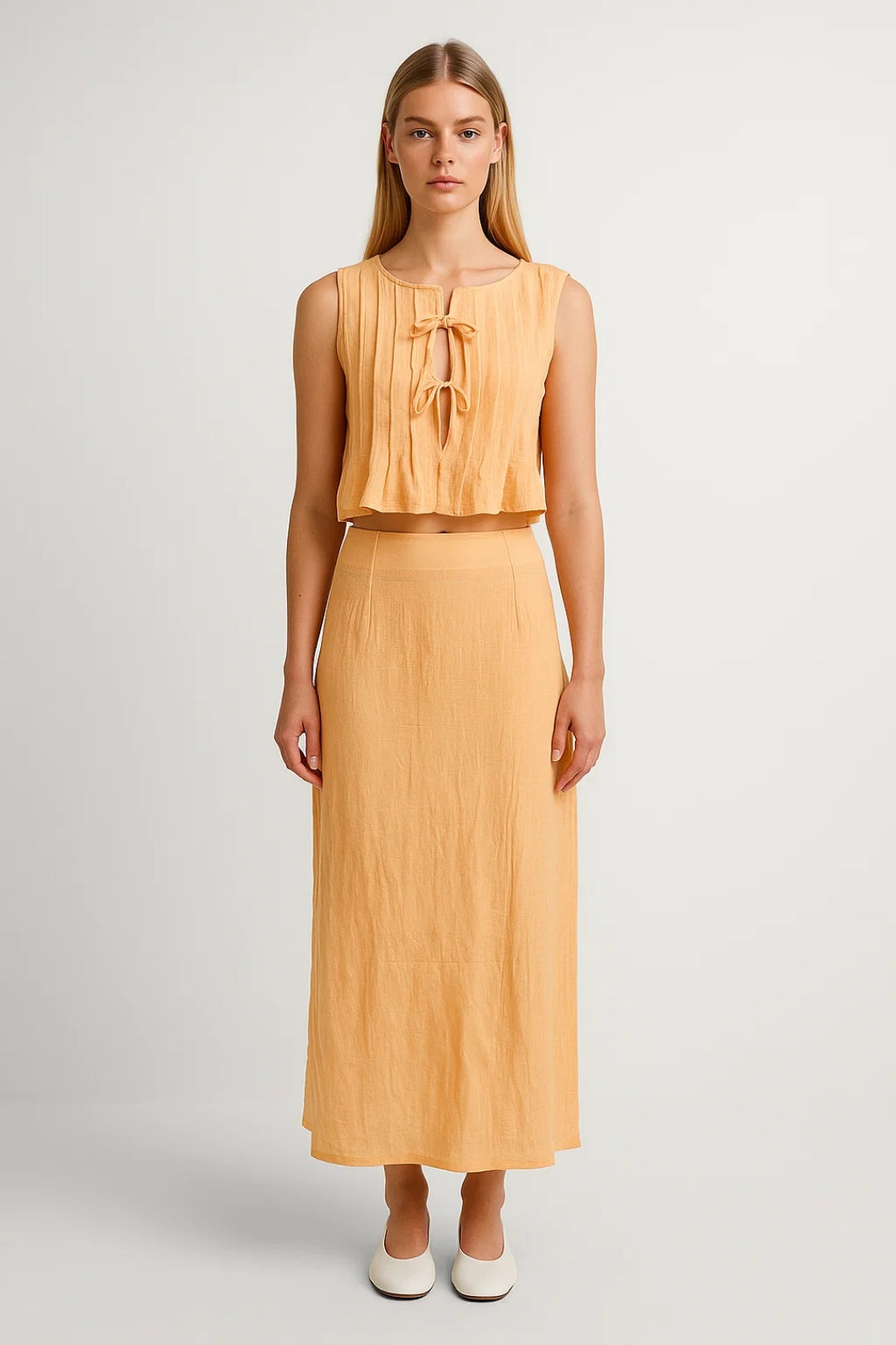 Zweiteilige Set | Ärmelloses Top mit Bindedetail | Sommerliche Leichtigkeit