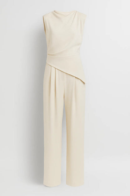 Zweiteiliges Set | Drapiertes Oberteil mit Hose | Elegante Schlichtheit