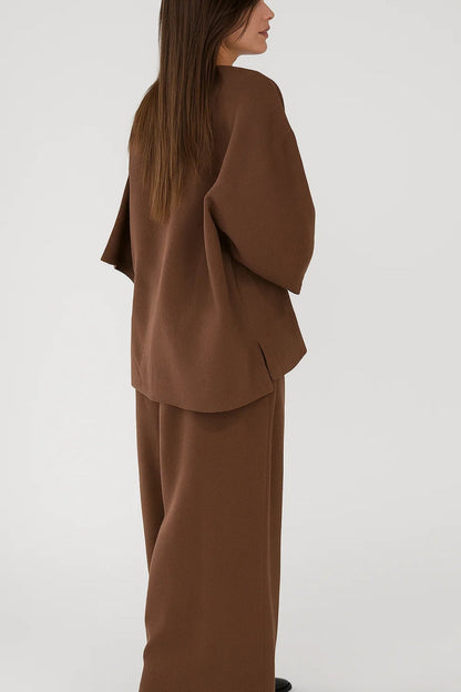 Zweiteiliges Set | Weite Jacke mit Hose | Moderne Schlichtheit