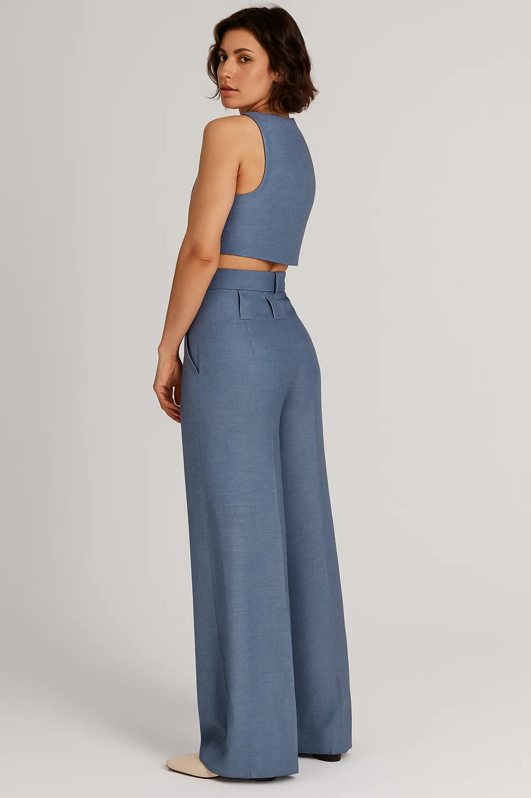Zweiteiliges Set | Wickeloberteil mit Hose | Moderne Eleganz