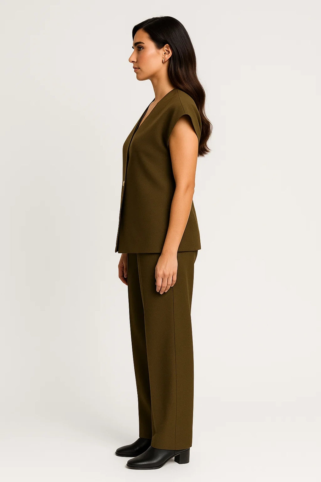 Zweiteiliges Set | Ärmelloses Oberteil mit Hose | Zeitlose Schlichtheit