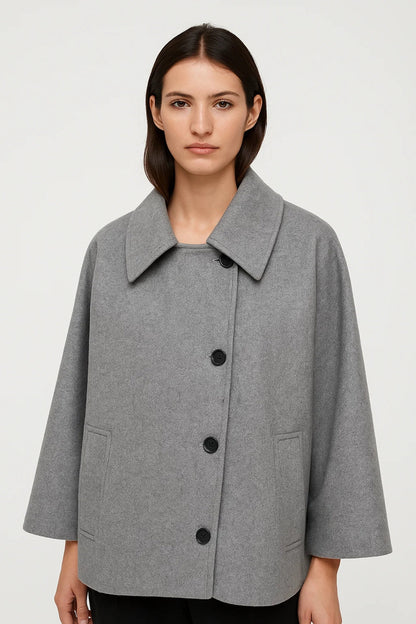 A-Linien-Jacke mit Knopfleiste | Weit geschnitten | Zeitlos und elegant