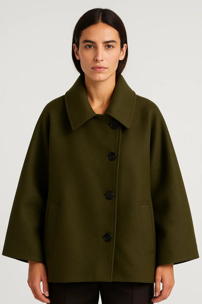 A-Linien-Jacke mit Knopfleiste | Weit geschnitten | Zeitlos und elegant