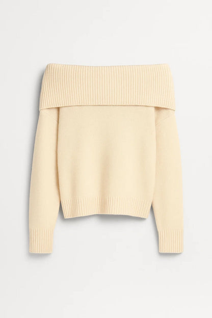 Off-Shoulder Pullover | Weich & Feminin | Für stilvolle Herbst-Looks