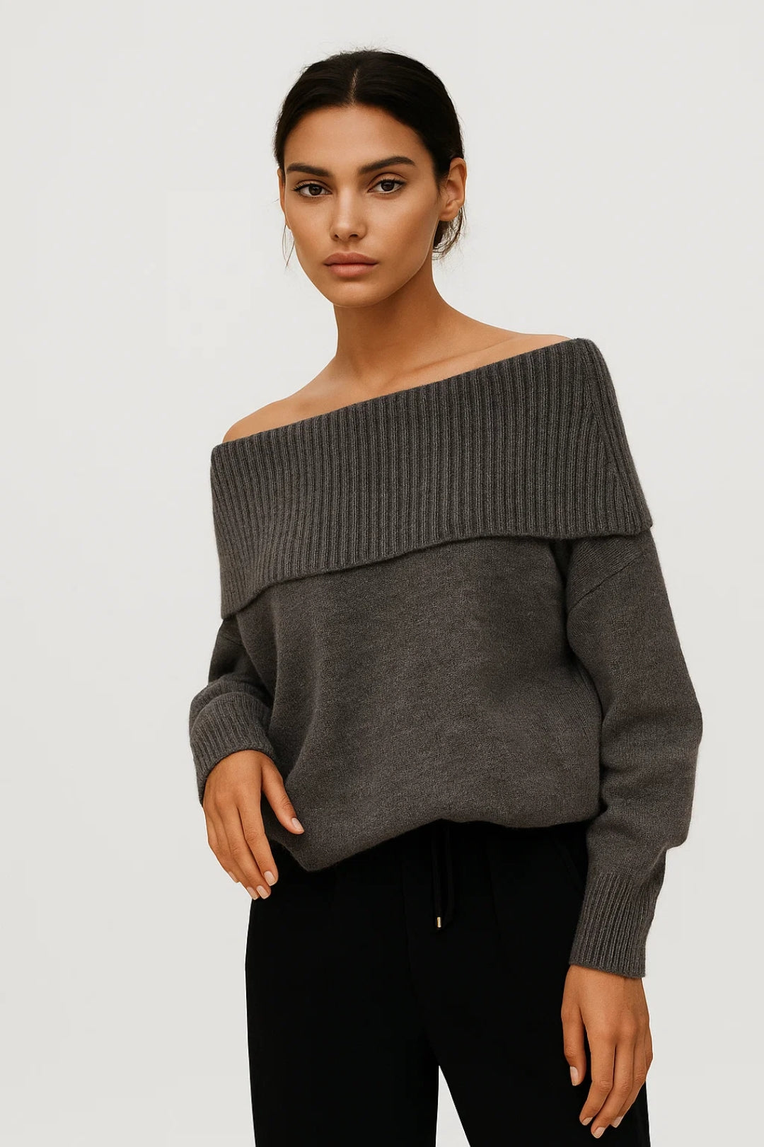 Off-Shoulder Pullover | Weich & Feminin | Für stilvolle Herbst-Looks