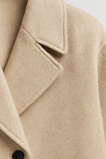 Langer Mantel mit Reverskragen | Doppelreihig | Klassischer Oversized-Stil