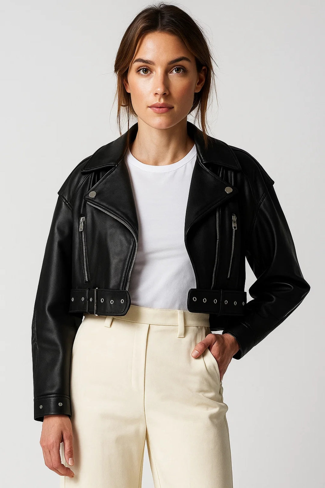 Kurze Jacke | Moderner Schnitt mit Reissverschluss | Markante Eleganz