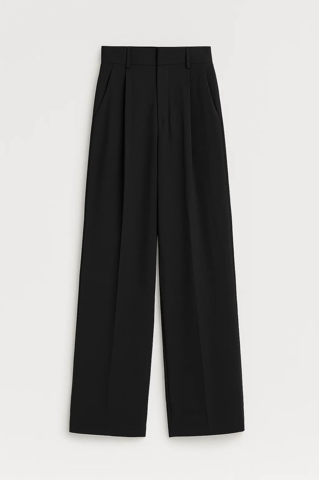 Weite Stoffhose in Schwarz | High-Waist | Elegant & Zeitlos