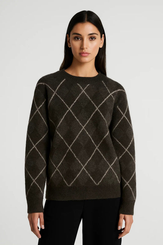 Pullover | Rautenmuster | Klassische Eleganz