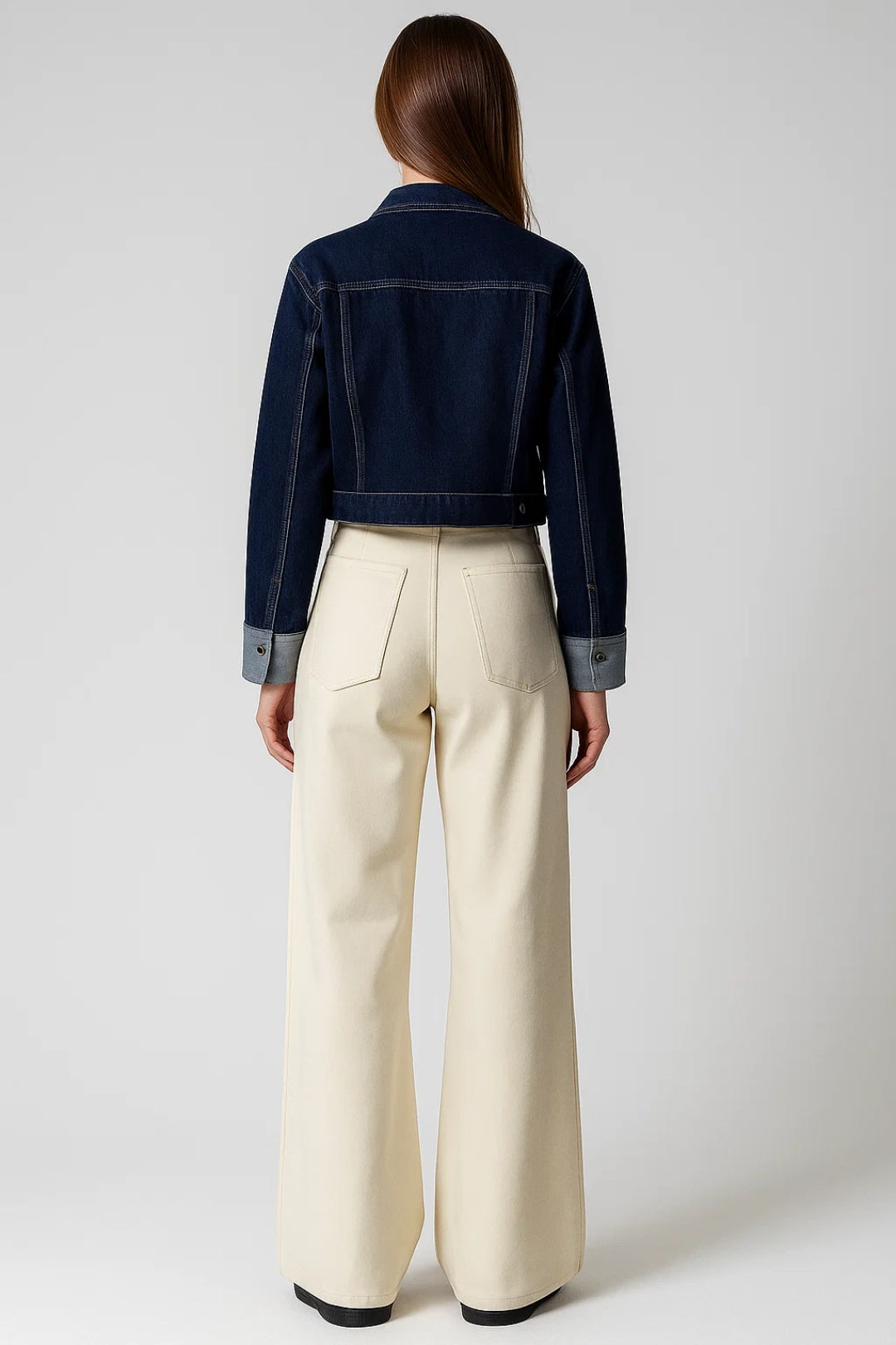 Jeansjacke Kurz | Dunkelblau | Zeitloser Denim-Look