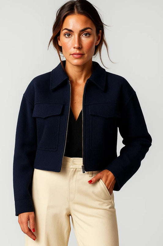 Kurzjacke | Dunkelblau | Elegant und Zeitlos