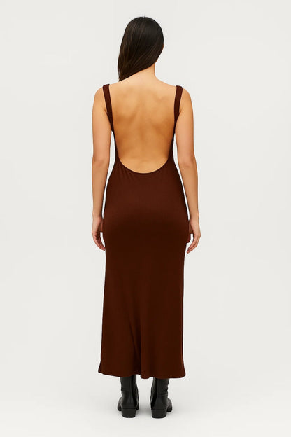 Langes Kleid | Figurbetonter Schnitt | Trägerform