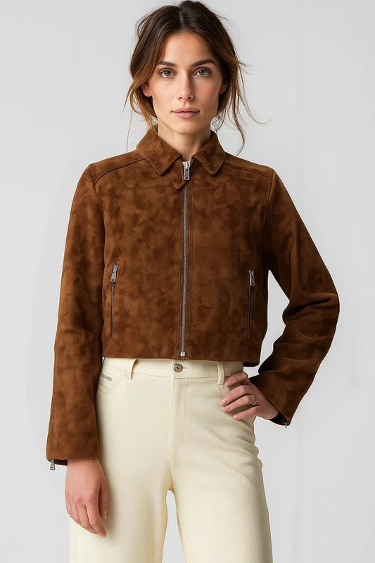 Wildlederjack | Kurz geschnitten | Herbstlich und Stilvoll