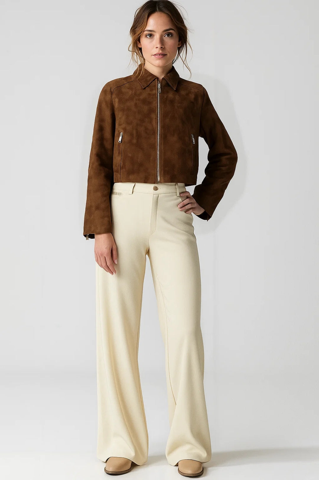 Wildlederjack | Kurz geschnitten | Herbstlich und Stilvoll