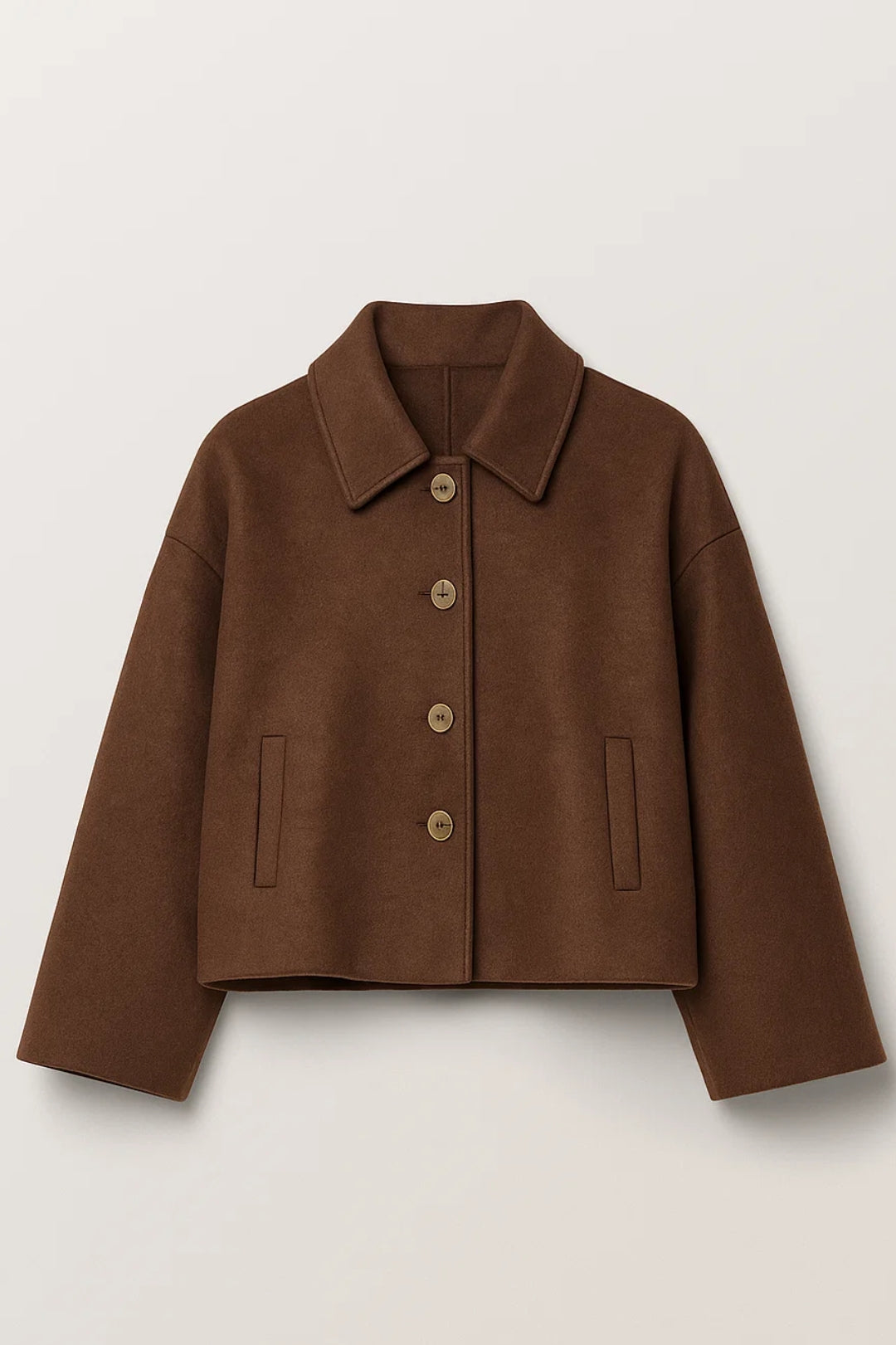 Kurzjacke mit Hemdkragen | Klassischer Look | Schlicht und stilvoll